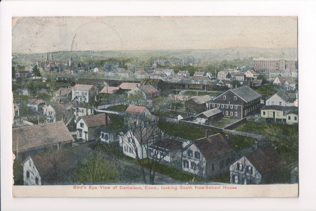 CT, Danielson - Bird Eye view, south from School - S01488