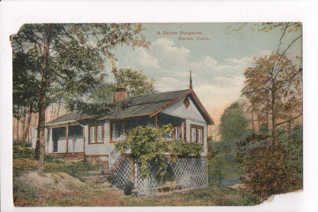 CT, DARIEN - Bungalo, man, lattice work (original SOLD) - B17072