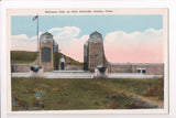 CT, GROTON  - Fort Griswold entrance gate, man, canons - w00894