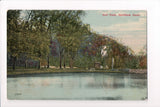 CT, HARTFORD - Colt Park, fountain, statue, structure, bridge - B06261