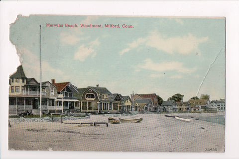 CT, Milford - Merwins Beach - Woodmont - z17046 - postcard **DAMAGED / AS IS**
