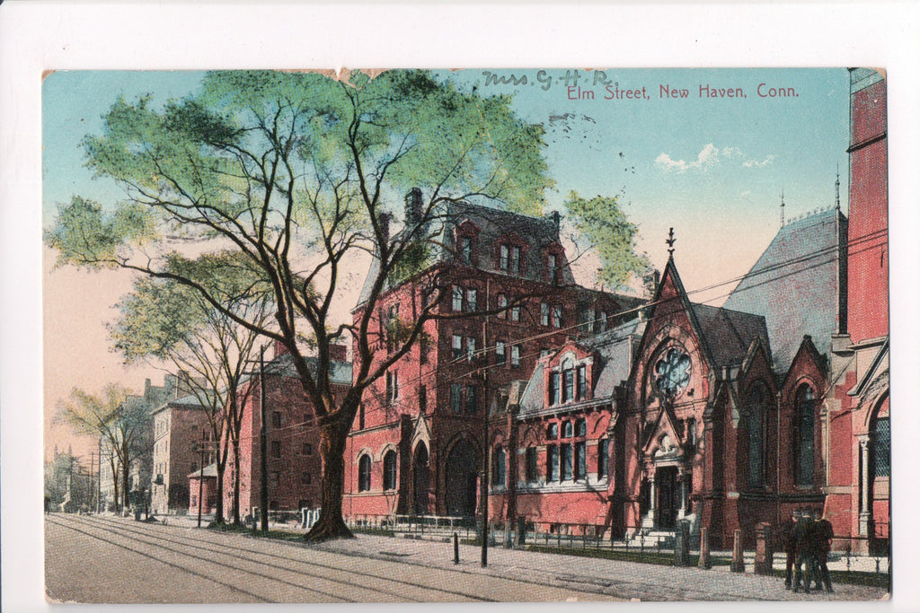 CT, NEW HAVEN - Elm Street postcard - w03640