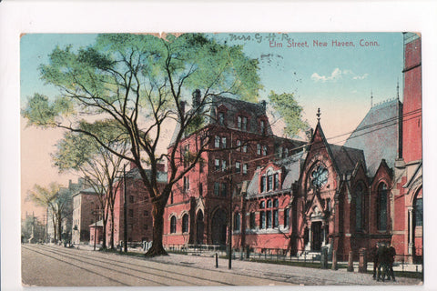 CT, New Haven - Elm Street postcard - w03640