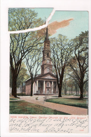 CT, NEW HAVEN - Center Church of the Old Green - J03137 **DAMAGED / AS IS**