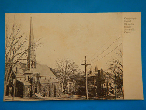 CT, South Norwalk - Congregational Church postcard - H15084