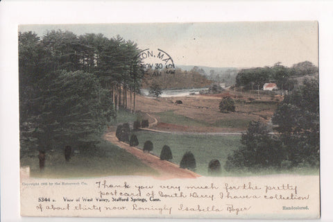 CT, Stafford Springs - View of the West Valley postcard - w03358