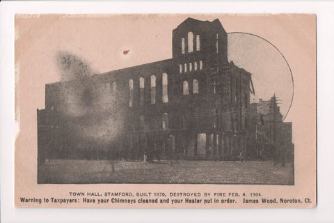 CT, STAMFORD  - Town Hall built 1870 destroyed by fire 1904 - 400484