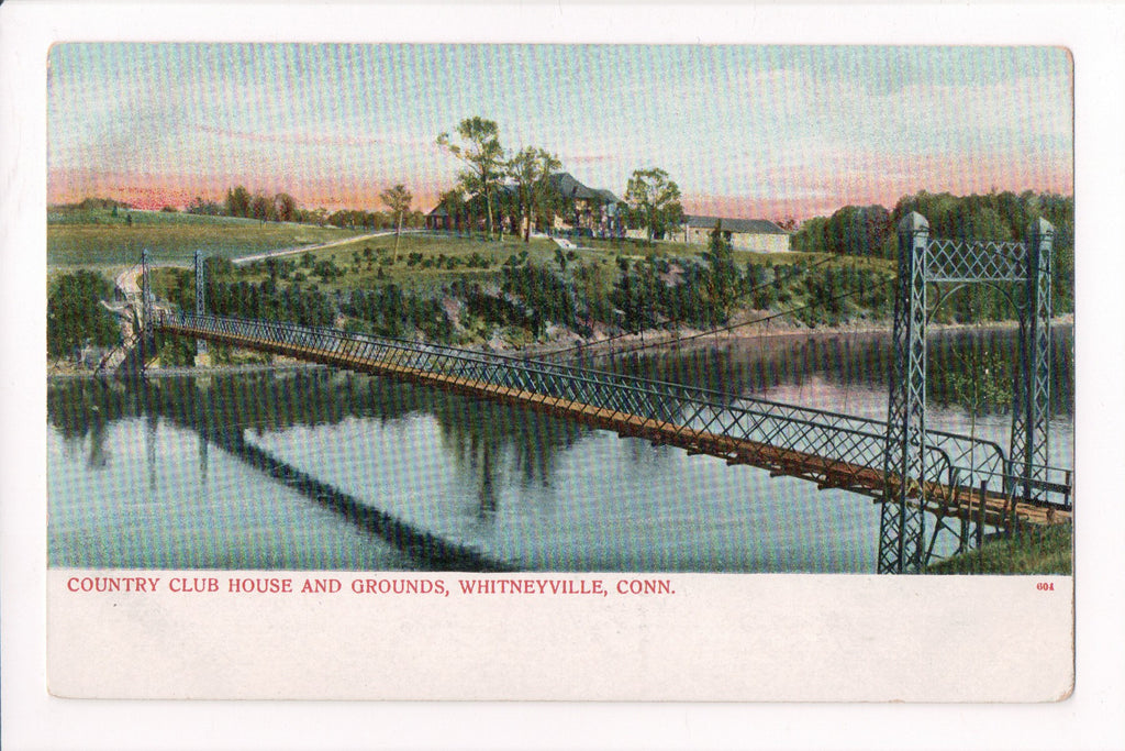 CT, Whitneyville - Country Club House, steel bridge - L03091