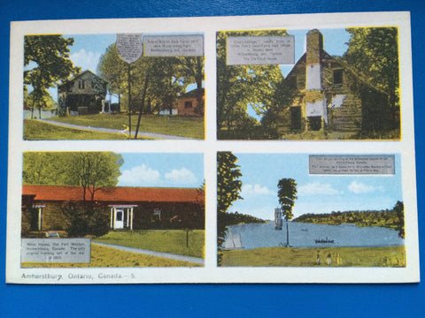 Canada - Amherstburg, ON - 4 views postcard - RP0033