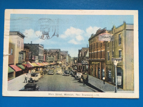 Canada - MONCTON, NB - Main Street with signs - J06100