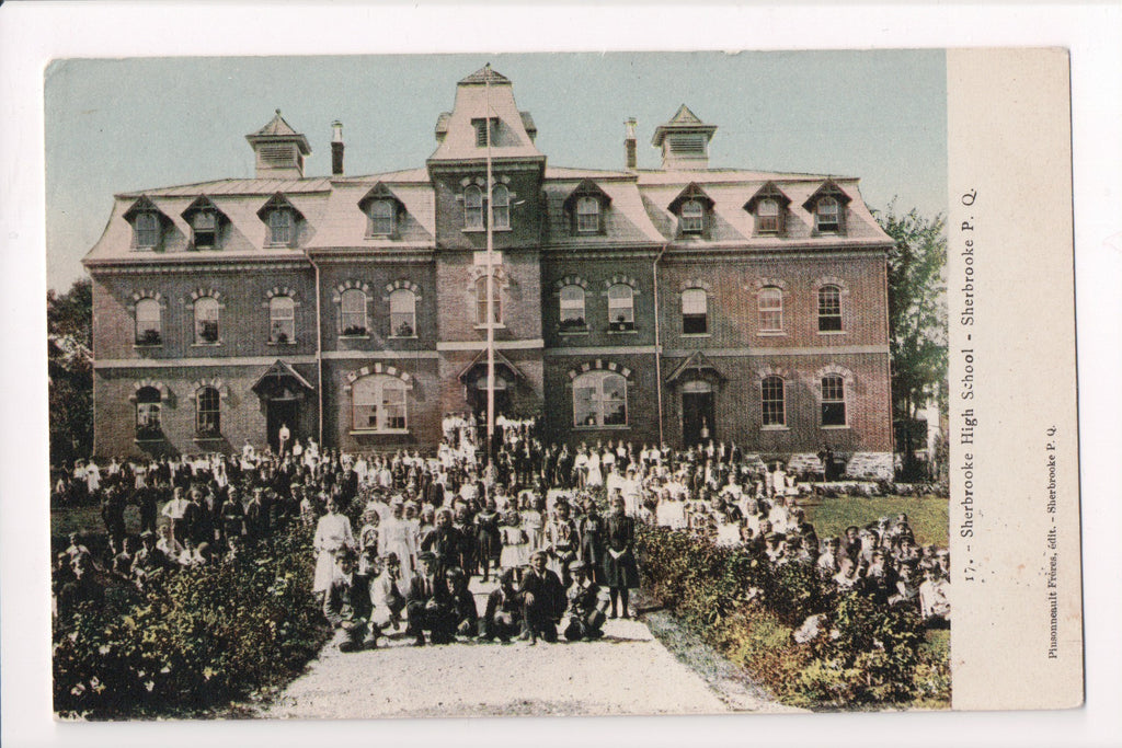 Canada - Sherbrooke, QC - High School, students out front - CP0326