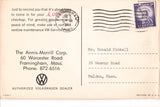 Car Postcard - VW Authorized Service card, @1963 Framingham, MA - 505105