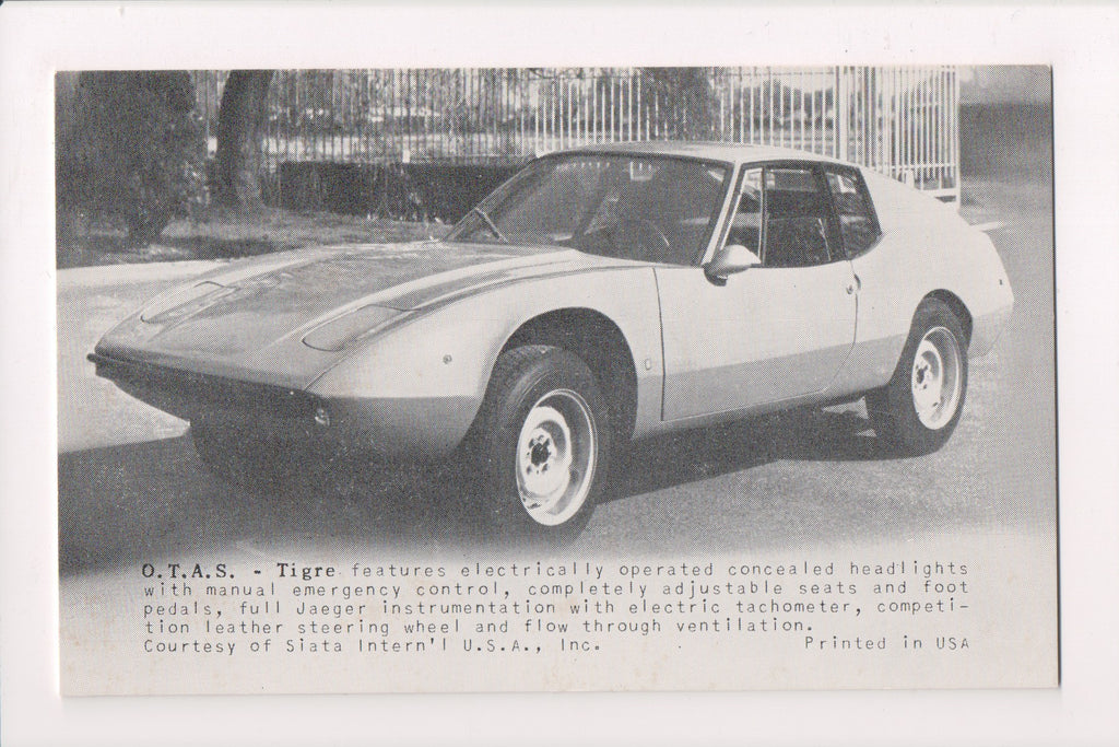 Car Exhibit Card - TIGRE - OTAS - vintage vending card - 800938
