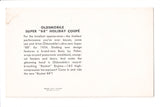 Car Postcard - Oldsmobile SUPER 88 HOLIDAY COUPE, dealer card - B06749