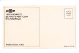 Car Postcard - MALIBU CLASSIC SEDAN (1978) - Chevrolet - VT0264