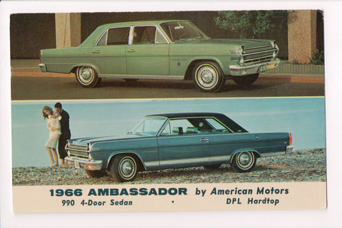 Car Postcard - AMBASSADOR (1966) 990 4 door Sedan, DPL Hardtop - w04179
