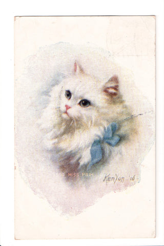 Animal - Cat or cats postcard - Miss Prim, Keyon signed - A06747