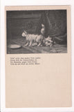 Animal - Cat or cats postcard - Momma with her kittens - C04071
