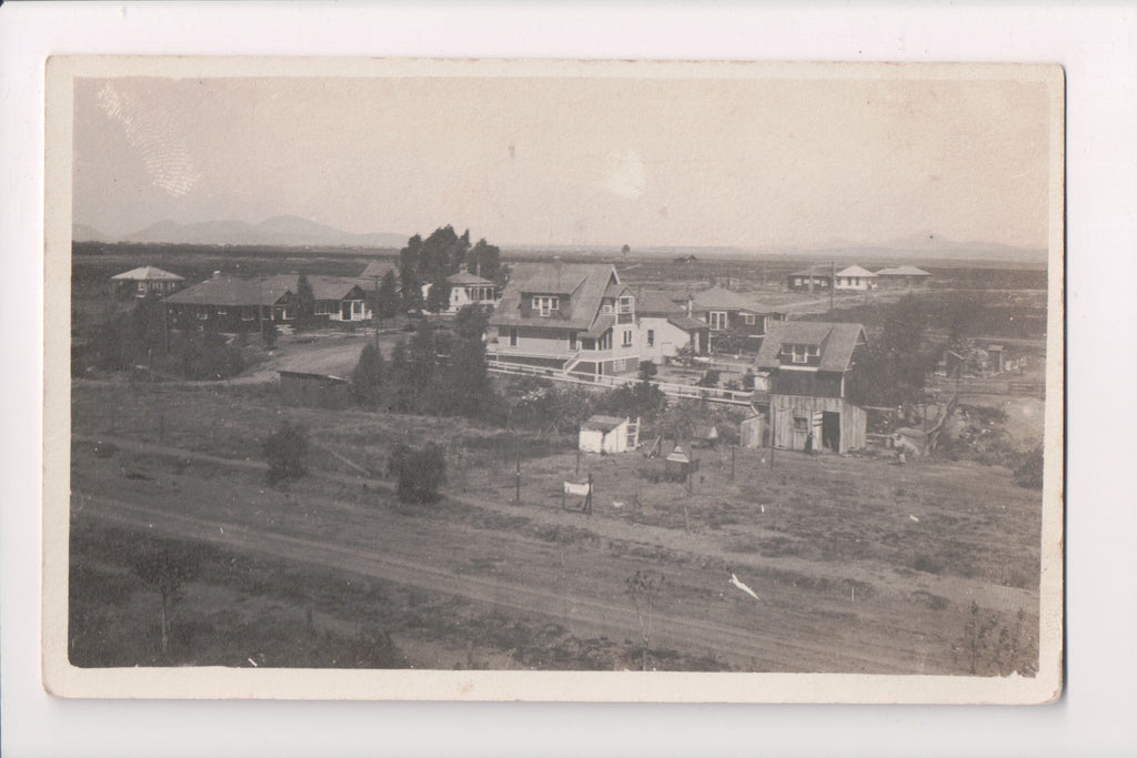 Animal - Chickens - Chicken Yard and coop in backyard - RPPC - E04306