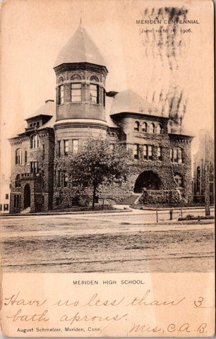 CT, MERIDEN - High School - Centennial June 10-16, 1906 postcard - D04030