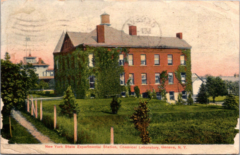 NY, GENEVA - Experimental Station, Chemical Lab building - 1910 postcard - D0416