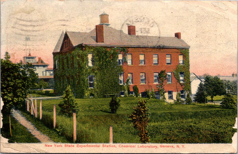 NY, Geneva - Experimental Station, Chemical Lab building - 1910 postcard - D0416
