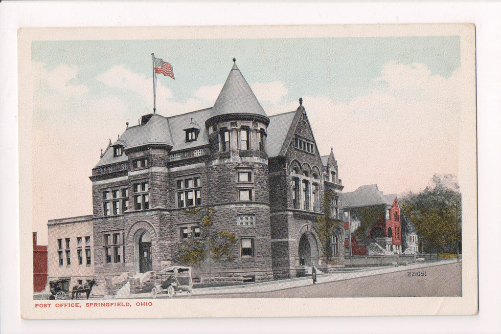 OH, Springfield - POST OFFICE, PO - vintage postcard - D04198