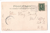 Xmas postcard - Christmas - Angel playing harp - D04283