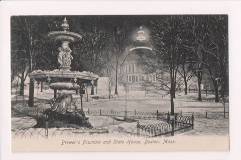 MA, Boston - Brewers Fountain close up, state house - D04330