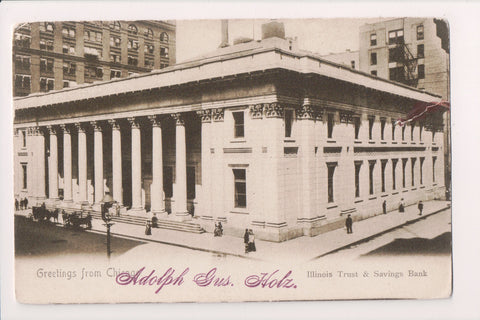 IL, Chicago - Illinois Trust and Savings Bank - 1907 postcard - D04336