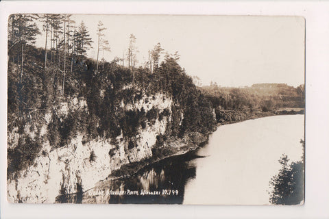 VT, Winooski - Gorge on Winooski River - 1917 RPPC - D05387