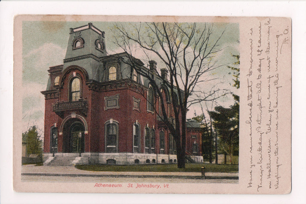 VT, St Johnsbury - Athenaeum - @1906 postcard - D05511