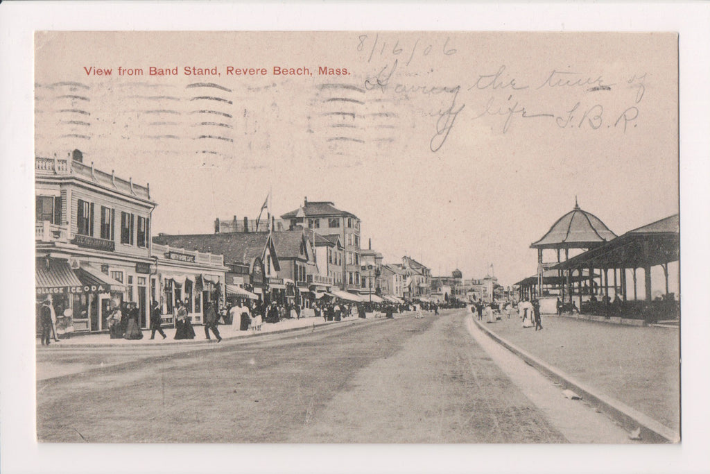 MA, Revere Beach - F F Orr pharmacist, North Shore CafŽ, Surfside - D05564