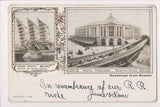 MA, BOSTON - Greetings from - 3 tower bridges, South Terminal - D06174