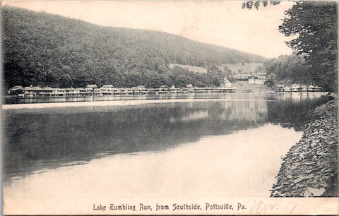 PA, Pottsville - Lake Tumbling Run from Southside - 1907 postcard - D06211