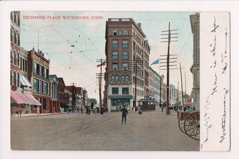 CT, WATERBURY - Exchange Place street scene - D07066