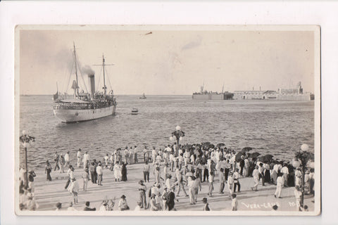 Foreign postcard - Vera Cruz, Mexico RPPC, ship, dock etc - D07105