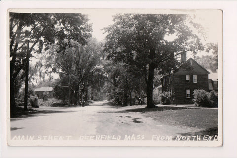 MA, Deerfield - Main St from North End - RPPC - D07109