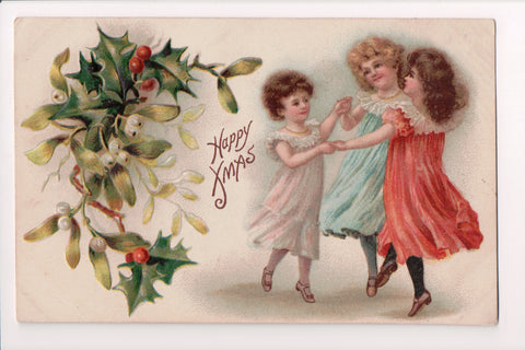 Xmas - Happy Xmas - pretty girls dancing - printed in Germany - D07176