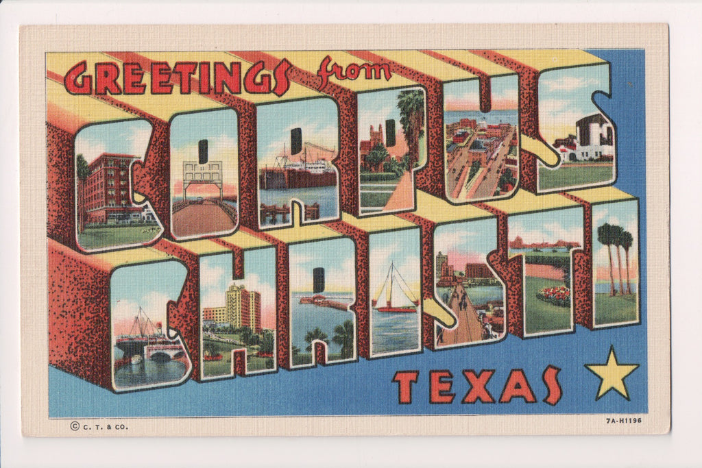 TX, Corpus Christi - Large Letter greetings - Curt Teich - D07185