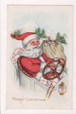 Xmas postcard - Christmas - Santa Driving Convertible - D08045