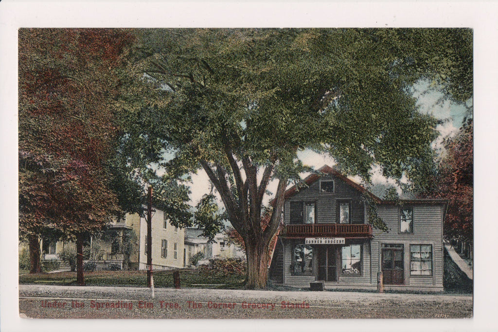 NY, Lima - Corner Grocery Store - Mrs A Chapel - old postcard - D08261