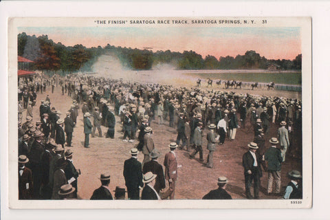 NY, SARATOGA SPRINGS - Saratoga Race Track FINISH postcard - D17281