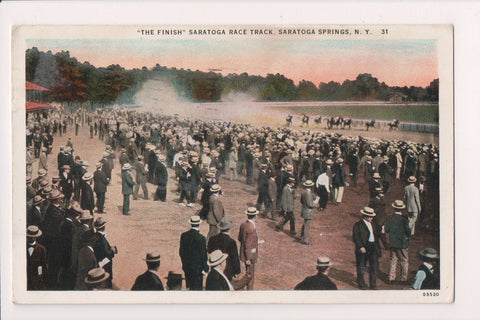 NY, Saratoga Springs - Saratoga Race Track FINISH postcard - D17281