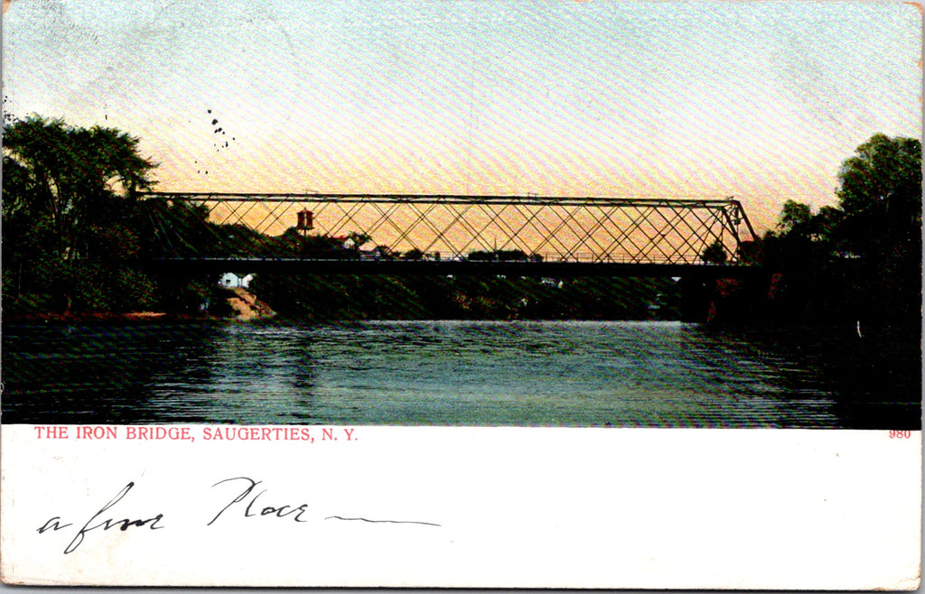 NY, SAUGERTIES - The Iron Bridge - 1907 postcard - D17376