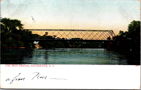 NY, SAUGERTIES - The Iron Bridge - 1907 postcard - D17376