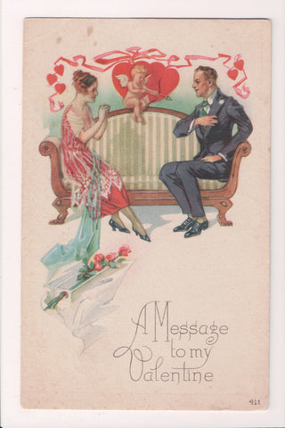 Valentine postcard - A Message to my Valentine - D17431