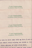WV, ALDERSON - Camp Greenbrier - notes on letter head, envelope (original SOLD) D18059