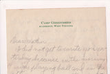 WV, Alderson - CAMP GREENBRIER - notes on letter head, envelope - D18059