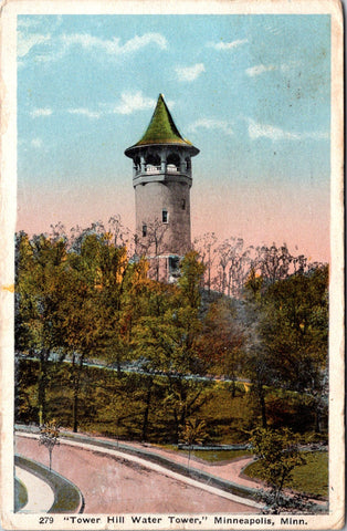 MN, Minneapolis - Water Tower closeup postcard - D18084
